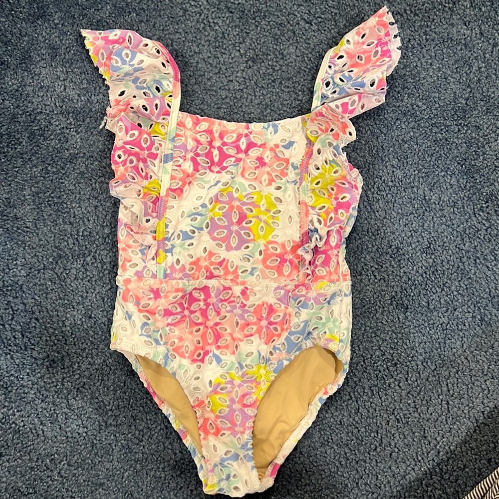 NWOT Eyelet girls bathing suit